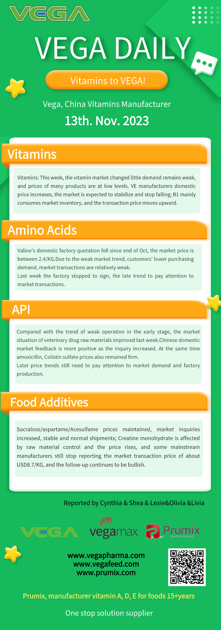 Vega Daily Dated on Nov 13th 2023 Vitamin Amino Acid API Food Additives.jpg